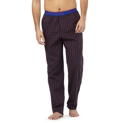Purple striped lounge bottoms